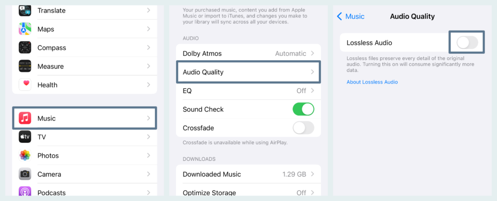 Steps to Enable Apple Music Lossless