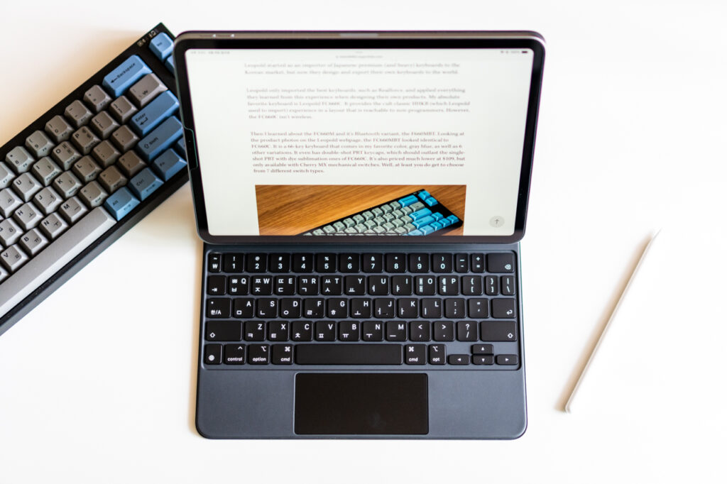 Apple Magic Keyboard for iPad on a desk